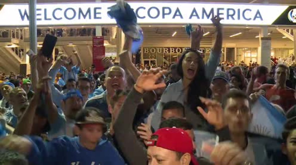 USA: Argentina fans go wild after defeating Chile in Copa America
