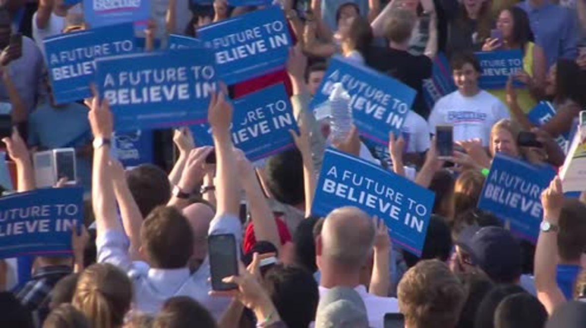 USA: Sanders says campaign is 'still standing' during DC speech