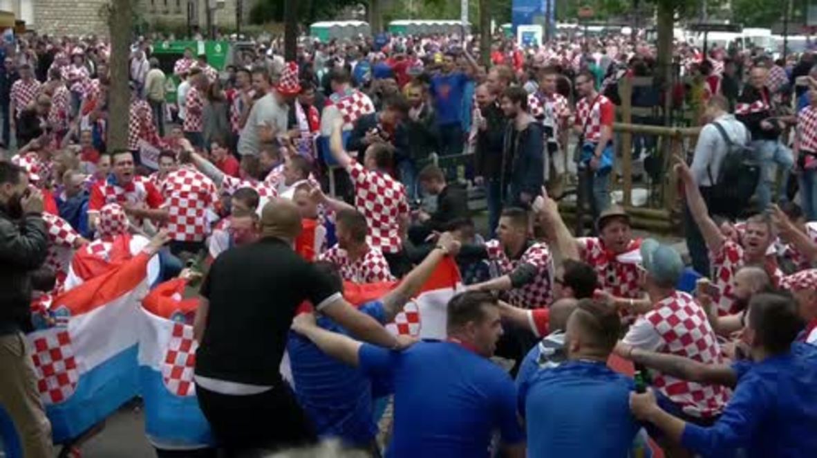 France: Turkey and Croatia fans gear up for Euro match