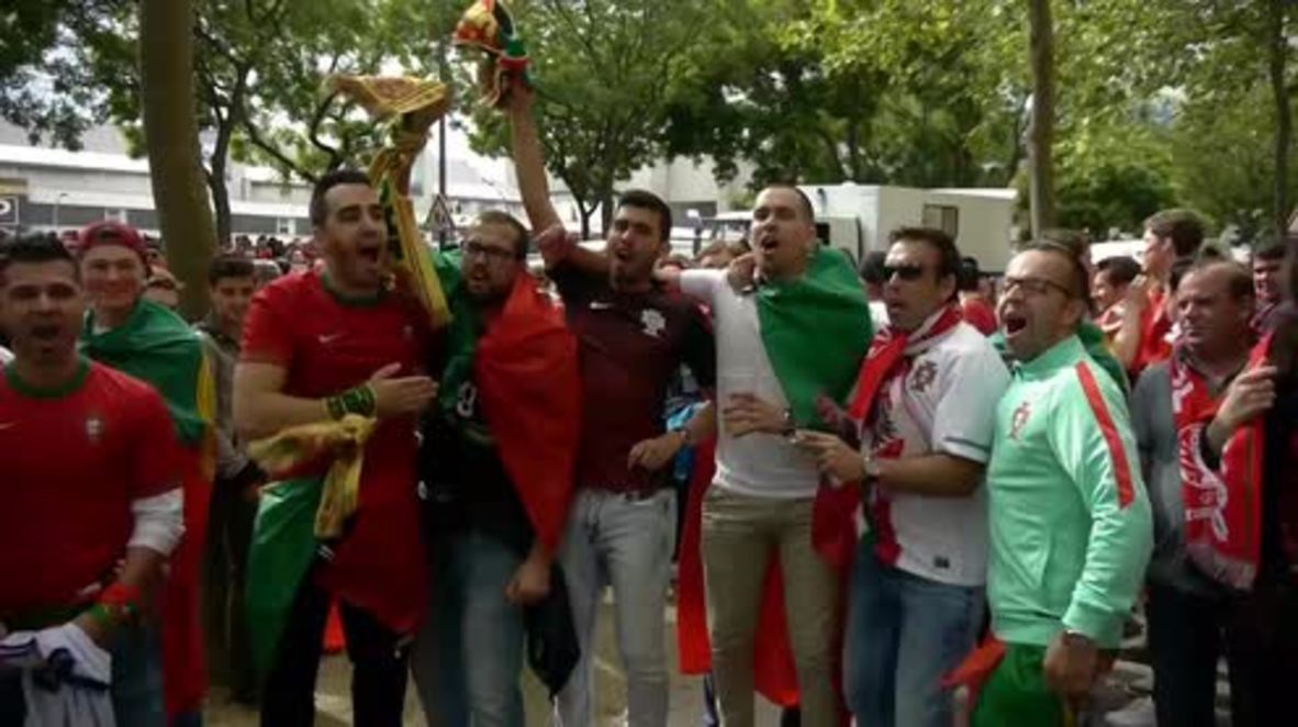 France: Austrian and Portuguese fans get in the mood before teams face off in Paris