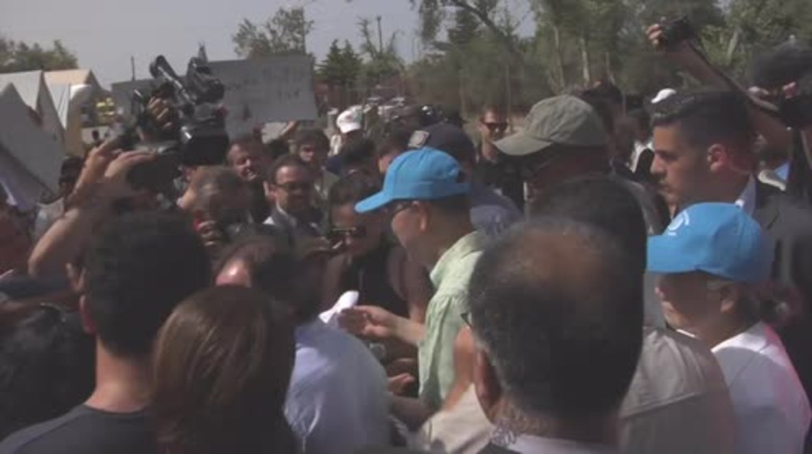 Greece: Ban Ki Moon visits Lesbos refugee camp