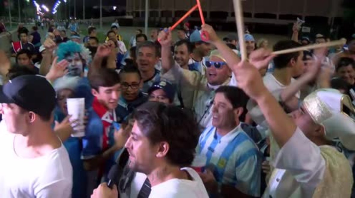 USA: Jubilant Argentinians celebrate 4-0 win against tournament hosts