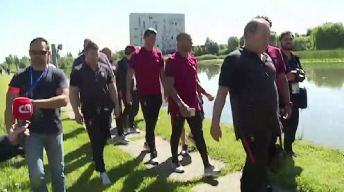 France: No comment! Ronaldo throws reporter's microphone into lake