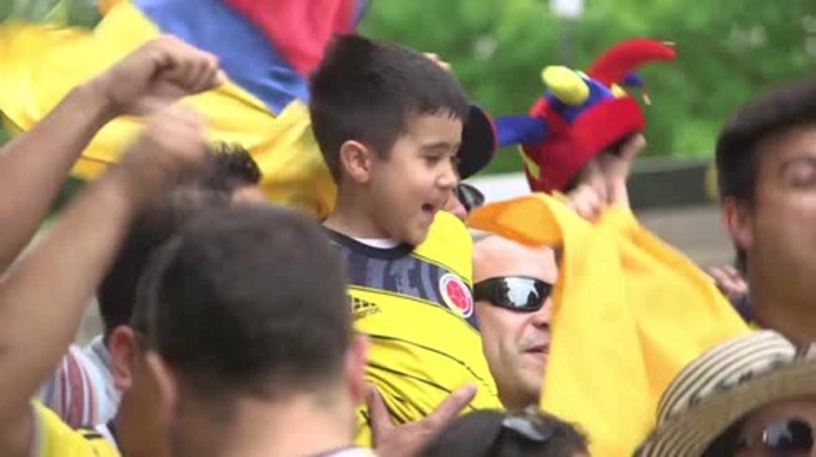 USA: Chilean and Colombian fans cheer for their teams ahead of Copa America semi-finals