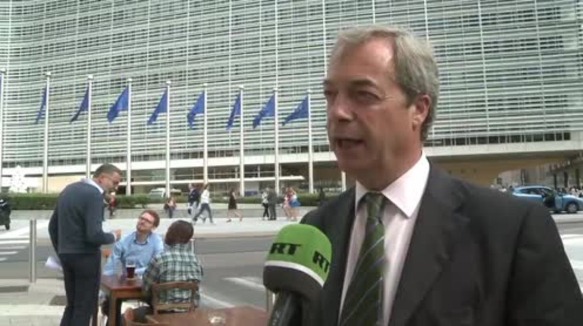 Belgium: Farage calls on UK to immediately trigger Article 50