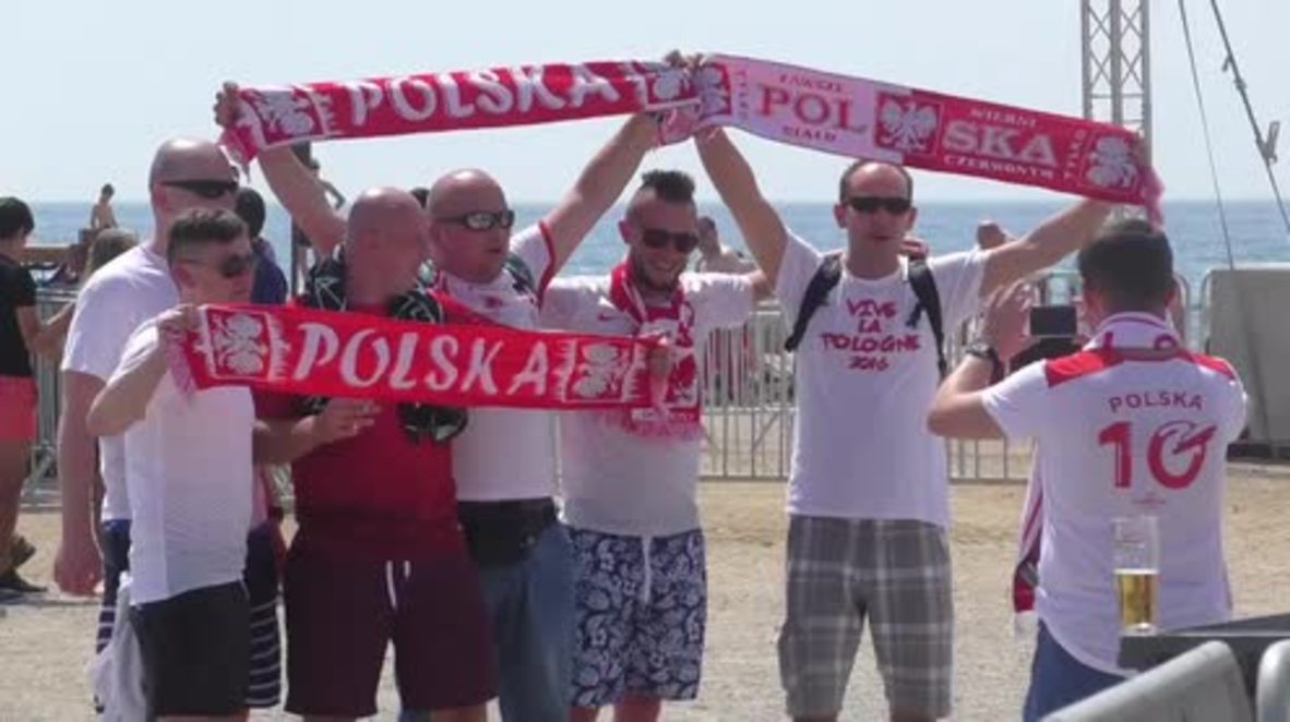 France: Polish and Portuguese fans arrive in Marseille ahead of quarter-final bout