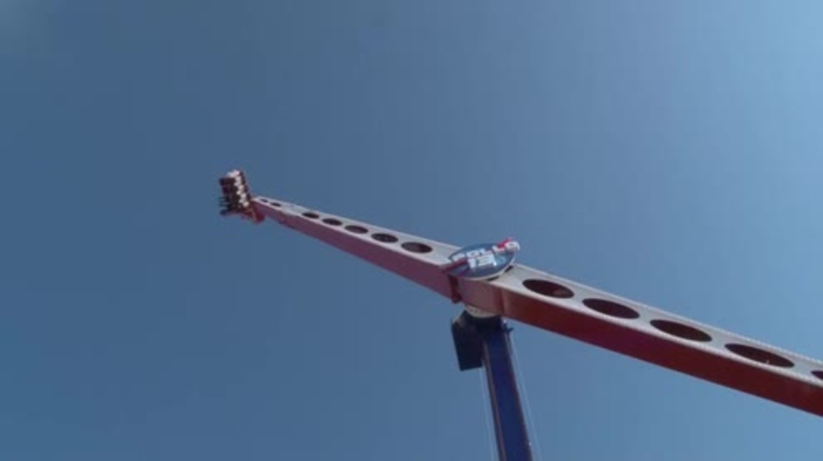 Germany: 'Apollo 13' ride attracts space enthusiasts at Hanover’s Marksmen's Festival