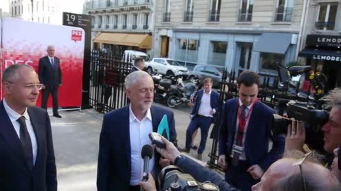 France: Corbyn joins Socialist leaders in Paris to discuss Brexit