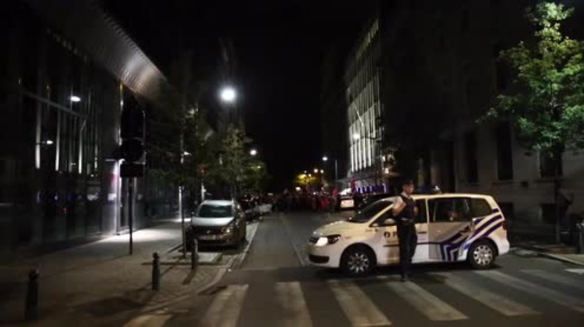 Belgium: Anti-coup protesters express solidarity with govt. at Brussels embassy