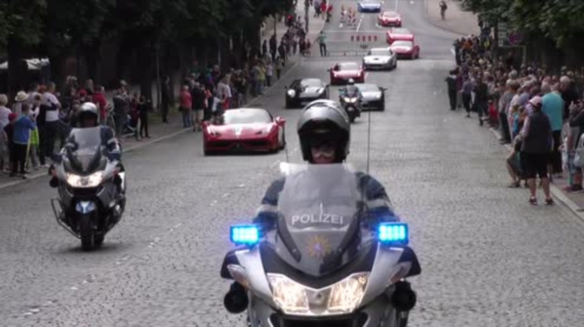 Germany: Holy motors! Priest blesses hundreds of FERRARIS in Fulda