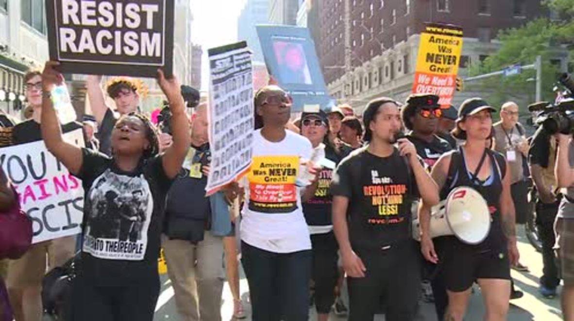USA: Hundreds march against Trump and RNC convention in Cleveland