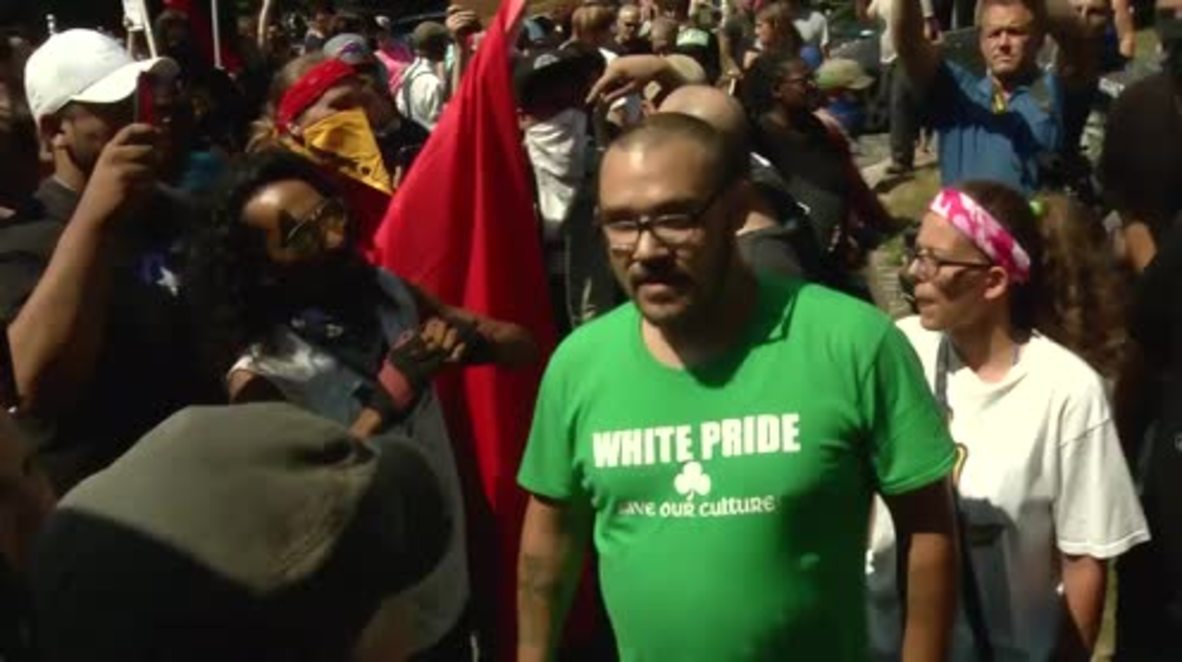 USA: 'White Lives Matter' activists clash with counter-protesters in Buffalo