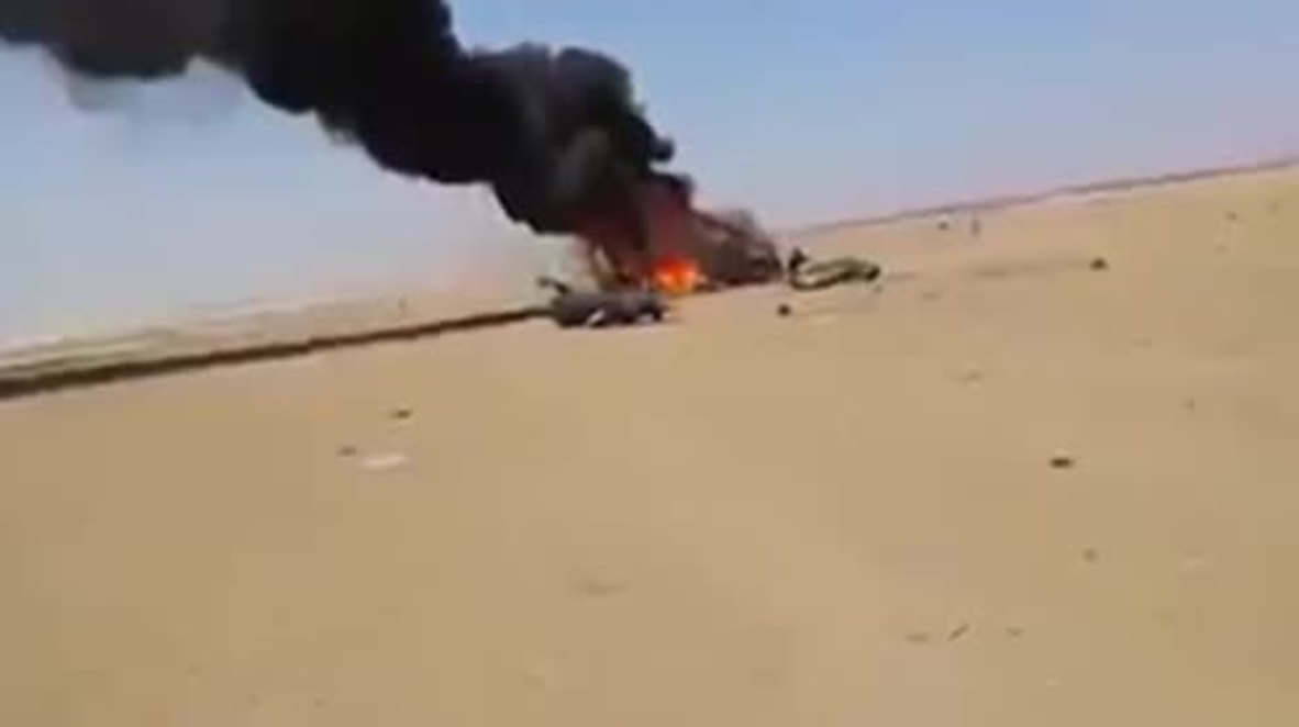 Syria: Footage captures burning wreckage of downed Russian helicopter