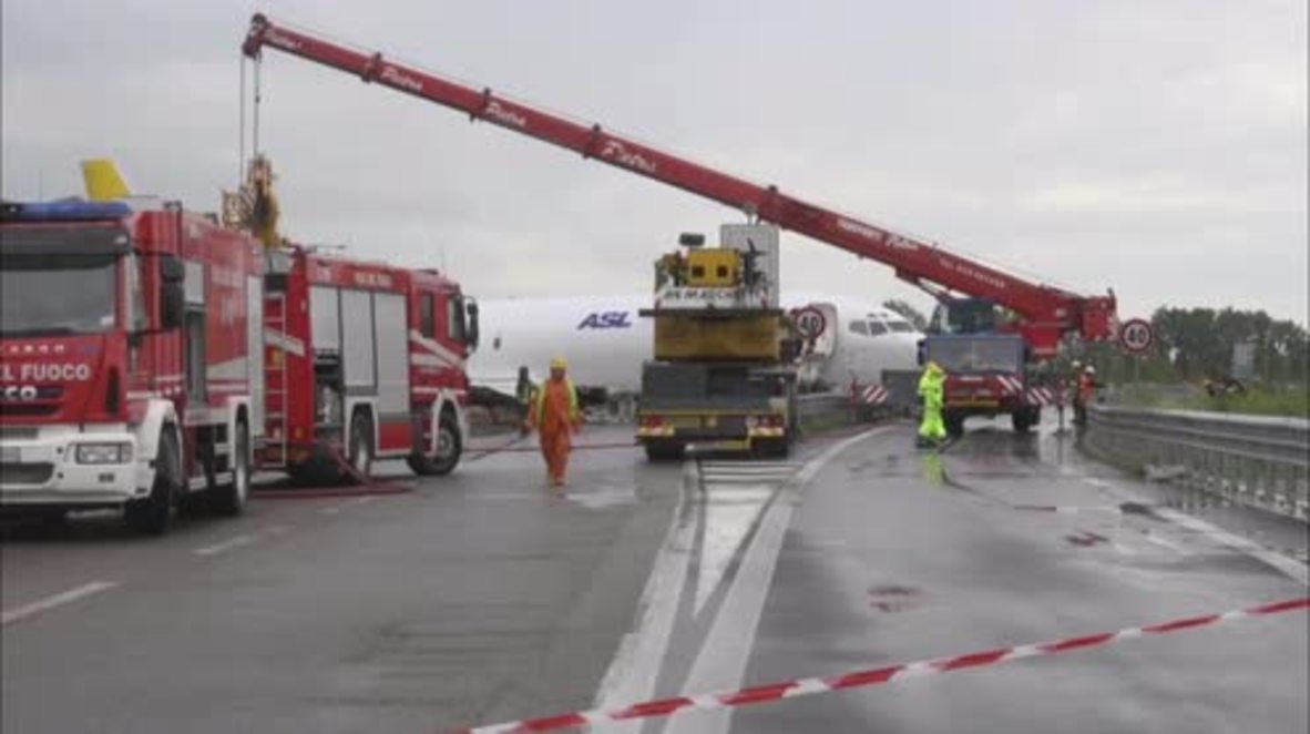 Italy: Plane crashes into road after overshooting runway at Bergamo Airport