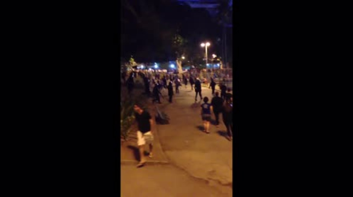 Brazil: Police use tear gas to disperse anti-Olympics protesters outside Maracana Stadium