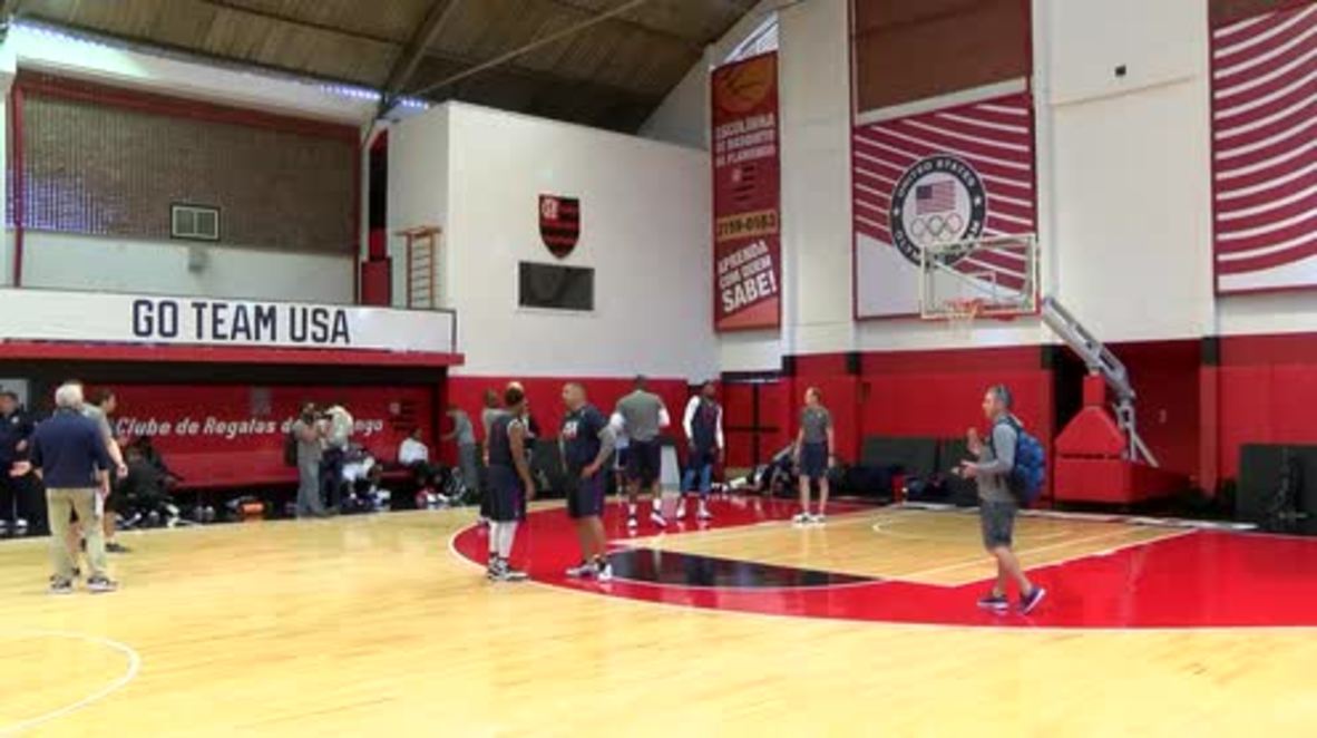 Brazil: US Olympic basketball team trains ahead of Friday's match against Serbia