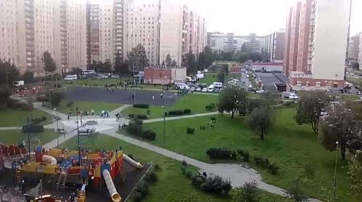 Russia: View from above shows explosion aftermath in St. Petersburg