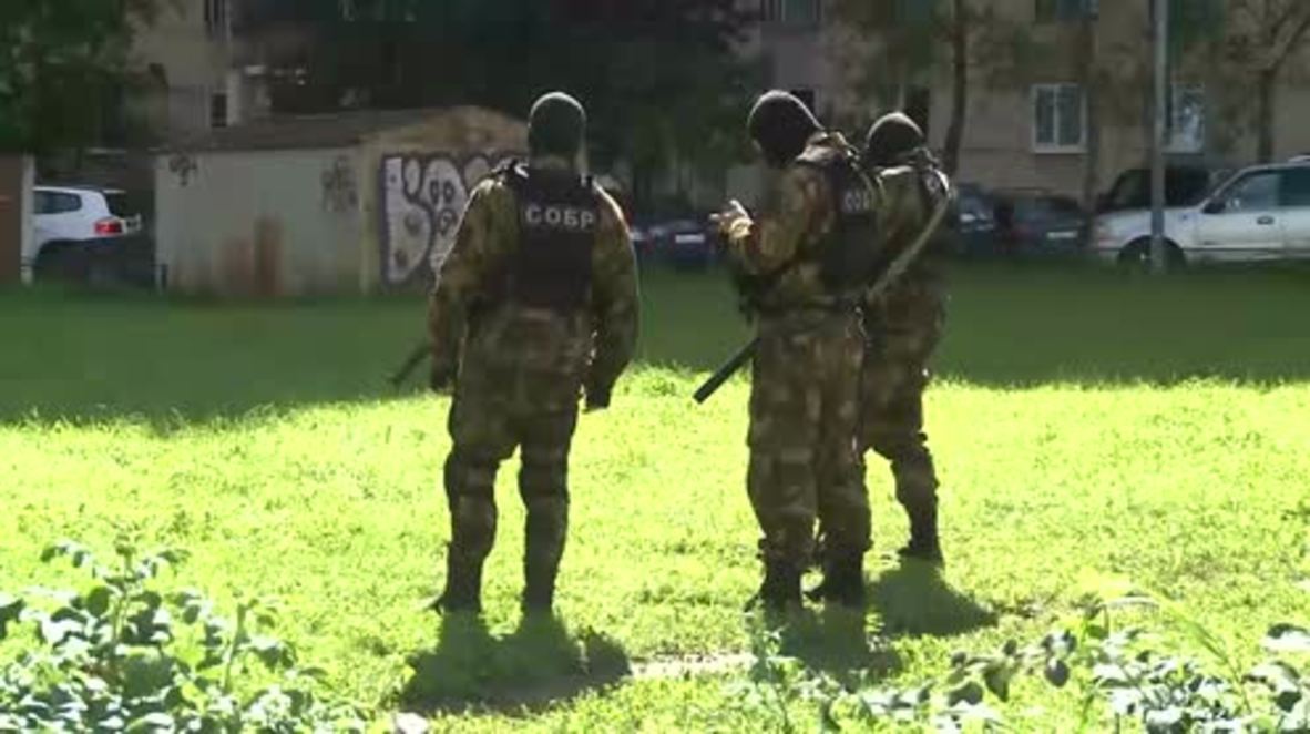 Russia: Security forces guard area around St. Petersburg anti-terror op