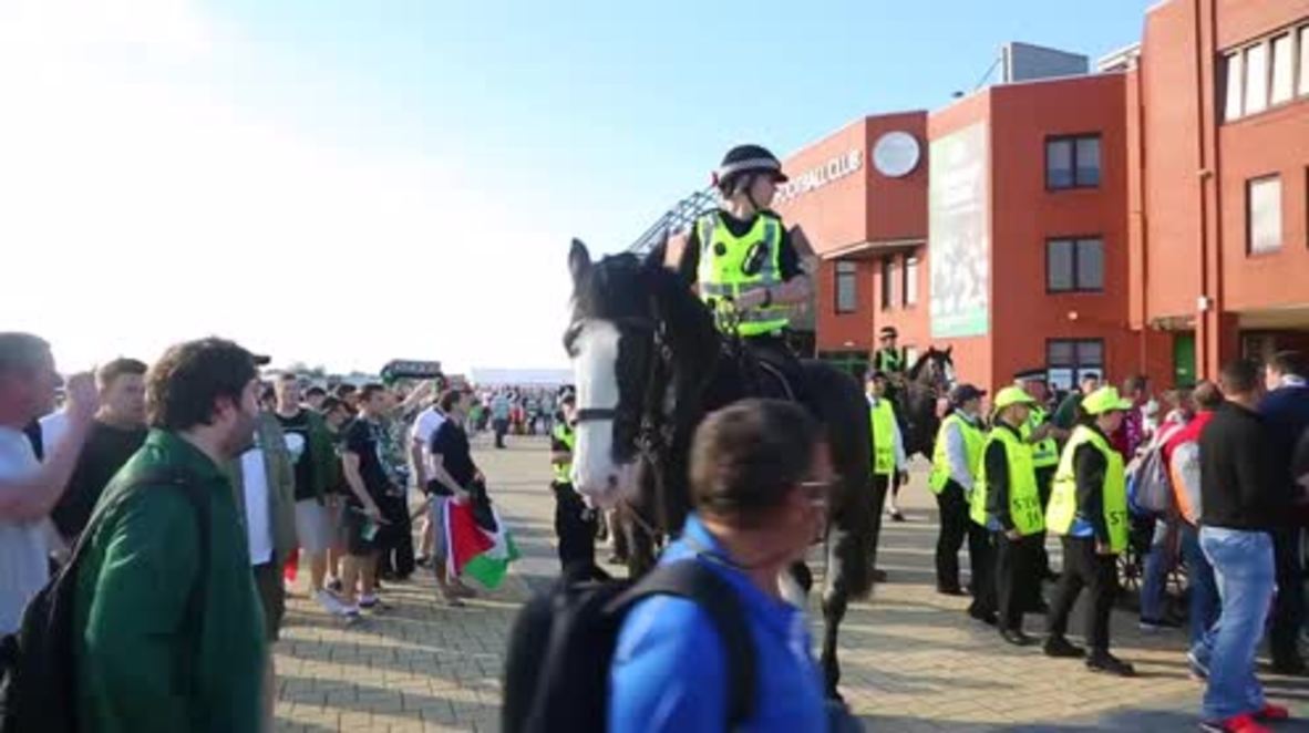 UK: Celtic fans flout ban, fly Palestinian flags ahead of game against Israeli team