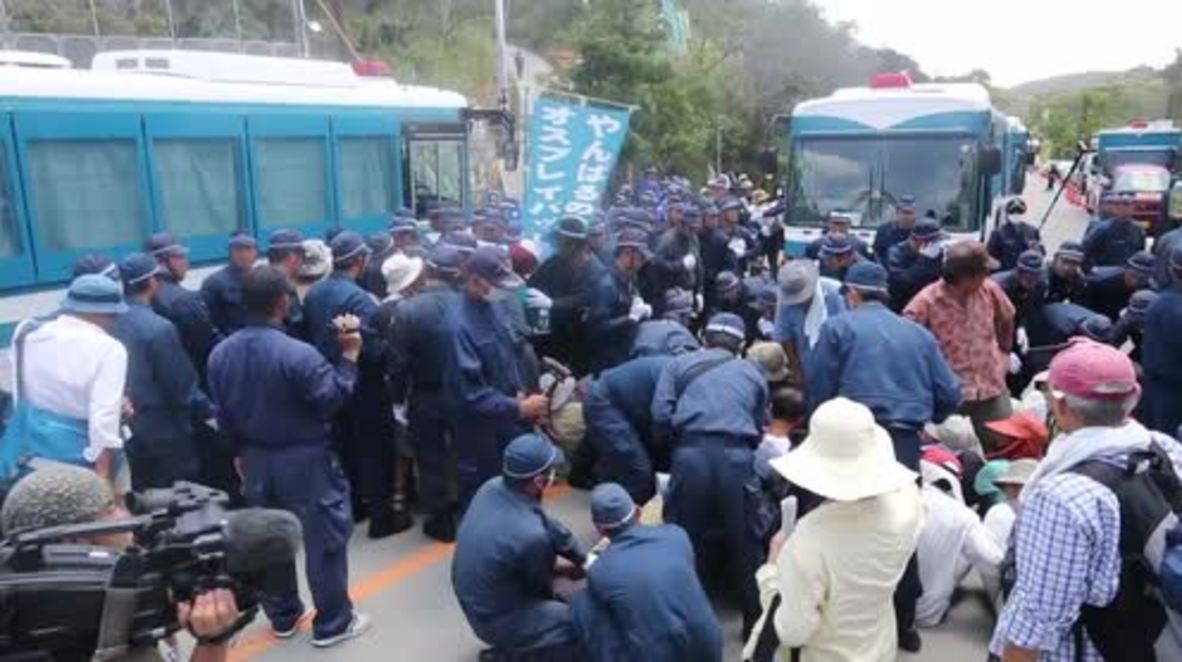Japan: Police remove protesters blockading Okinawa’s US military base