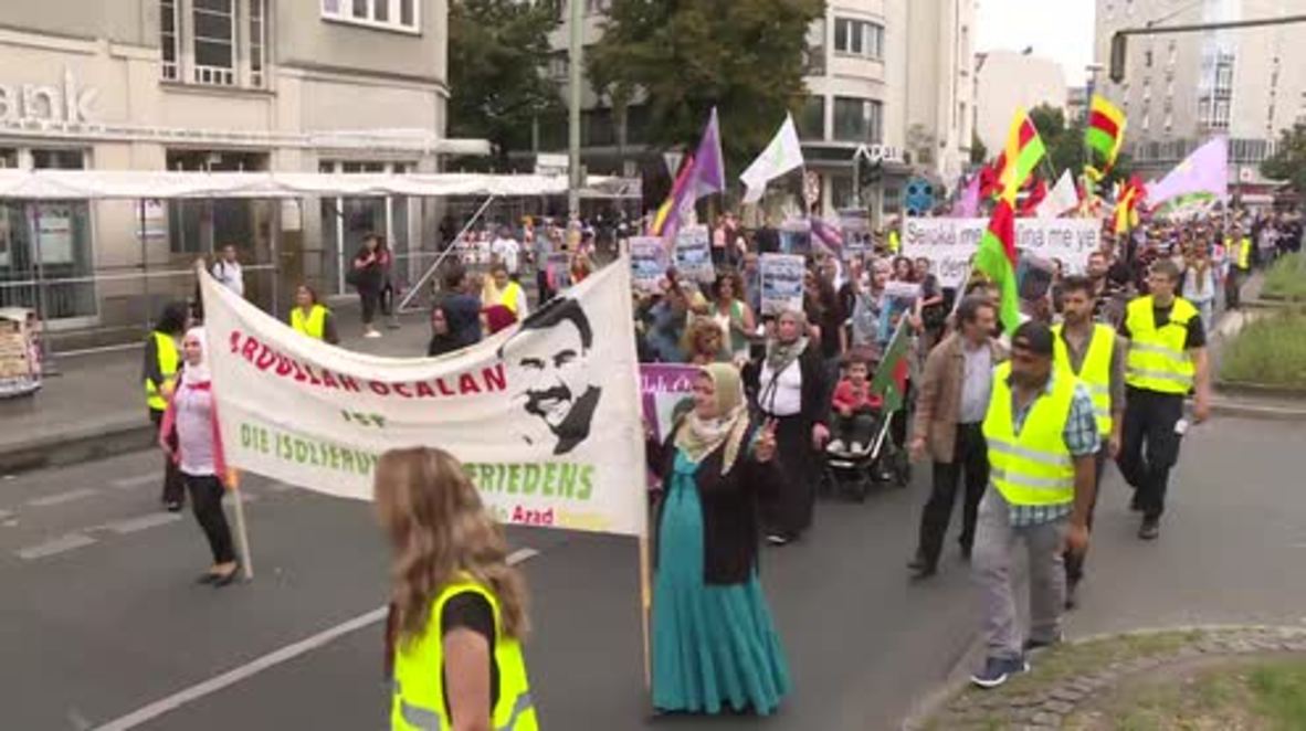 Germany: 'Freedom to Abdullah Ocalan' - Berlin's Kurds march in support of Ocalan