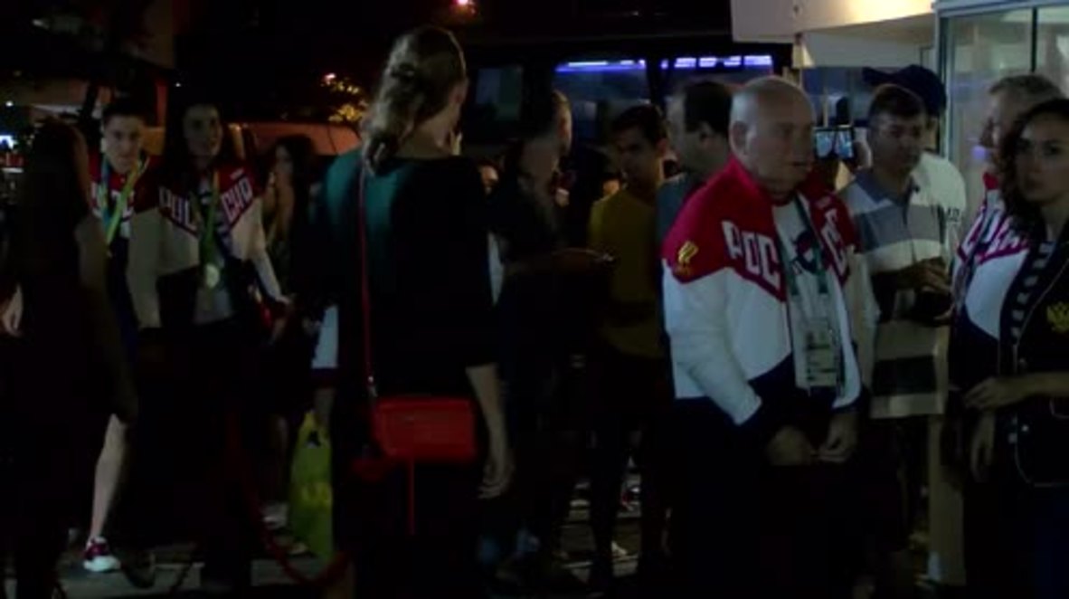 Brazil: Russian Olympic medalists receive warm welcome at Rio fans house