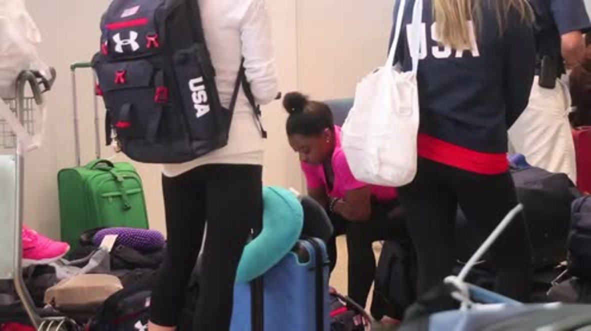 Brazil: Simone Biles returns home after golden Olympics