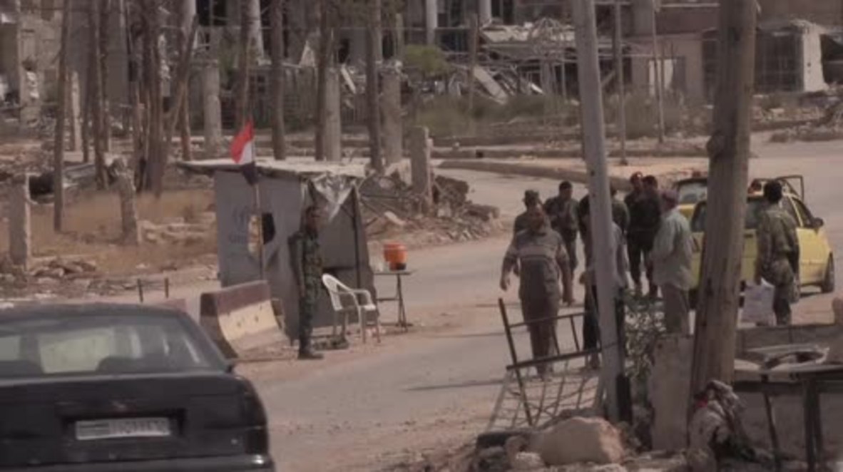 Syria: Army ramp up security at entrance to Leyramoon district in Aleppo