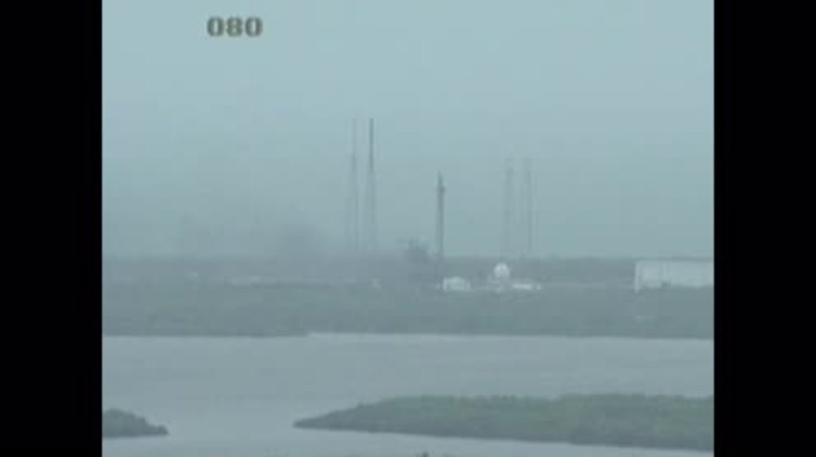 USA: Smoke rises from SpaceX rocket following explosion at Cape Canaveral