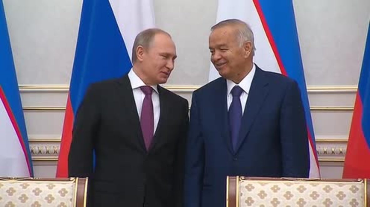 Russia: Archive footage of Uzbek President Islam Karimov