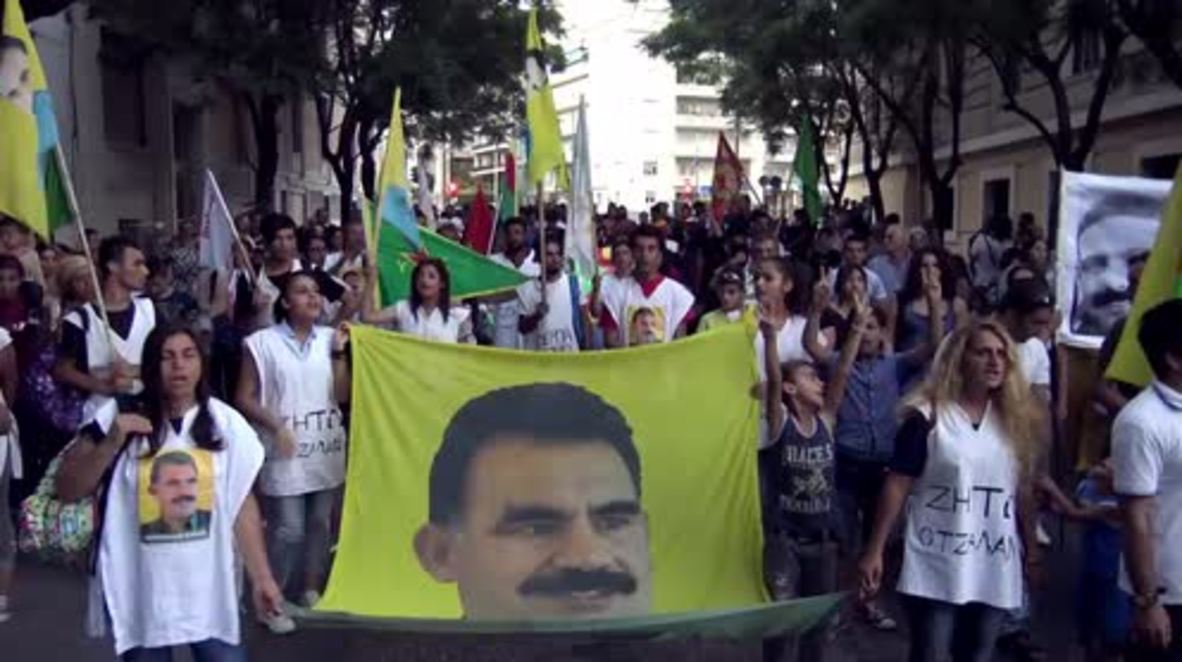 Greece: Kurds decry Turkey's involvement in Syria, demand freedom for PKK leader