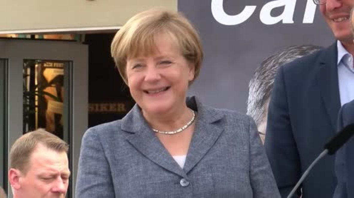 Germany: Merkel discusses refugee crisis at CDU rally before regional election
