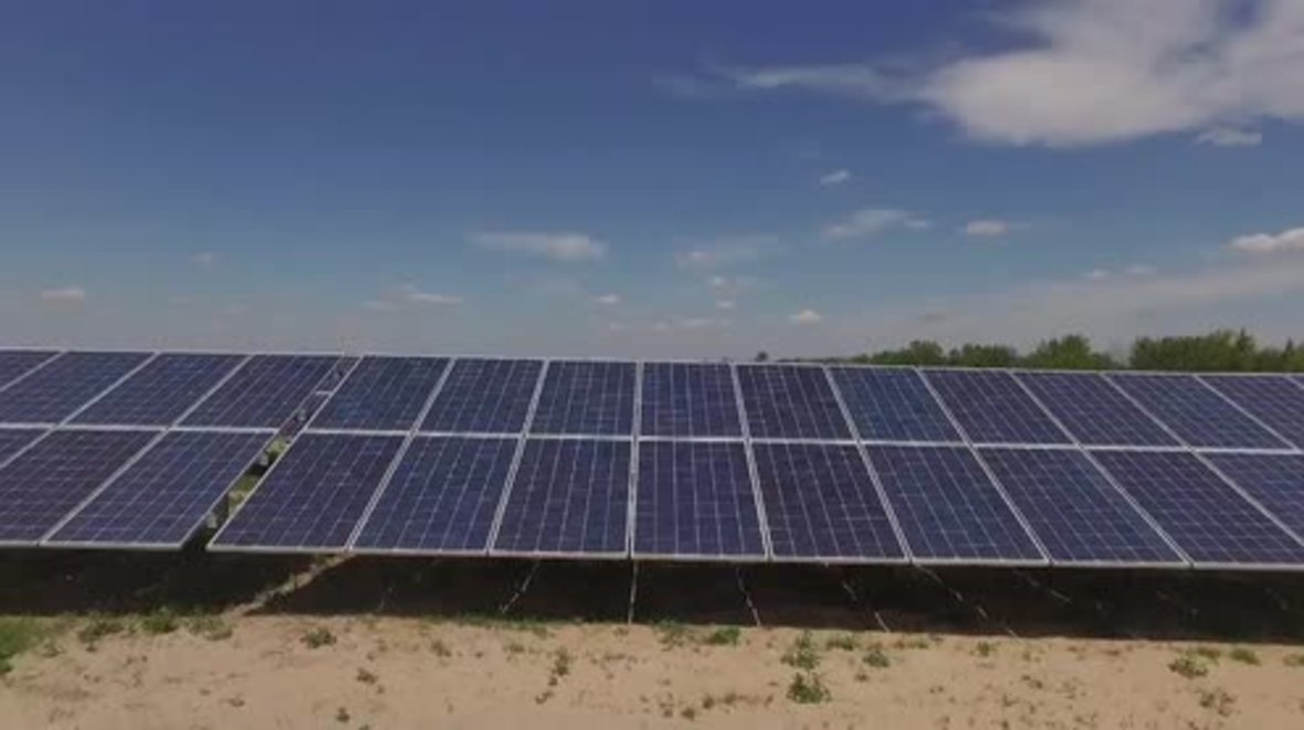 Belarus: Drone footage captures country's biggest solar plant in Gomel Region