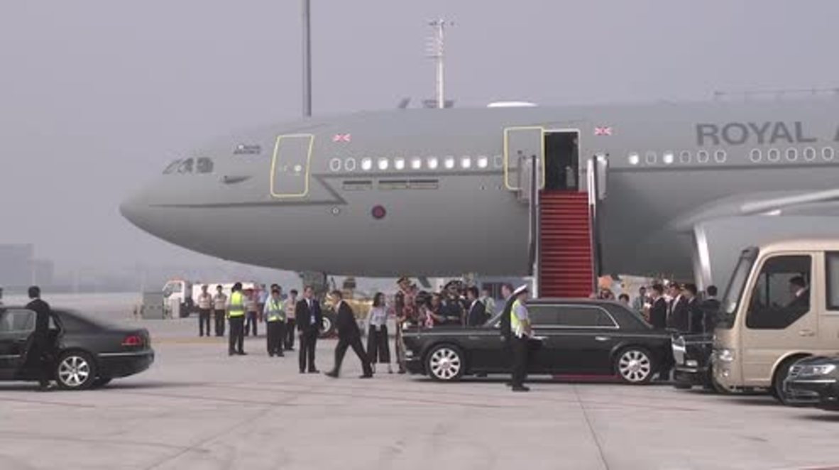 China: Theresa May and Philip Hammond touch down for G20 summit