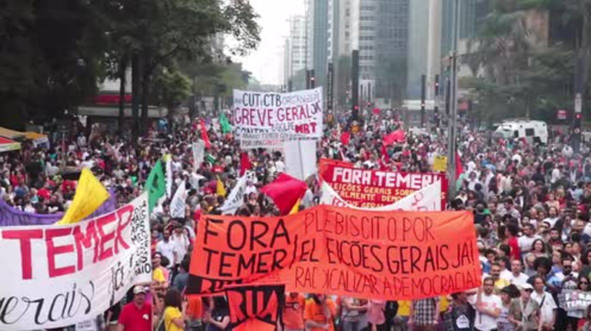 Brazil: Protests persist as thousands demand Temer's resignation