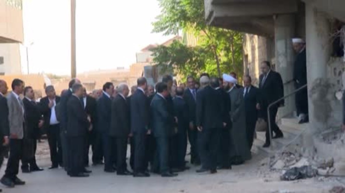 Syria: Assad visits recaptured Daraya hours before ceasefire begins