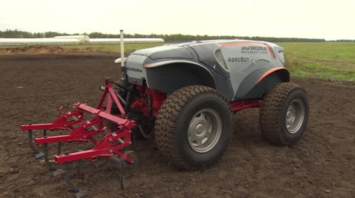 Russia: 'Argobot' unmanned tractor is tested out on a farm