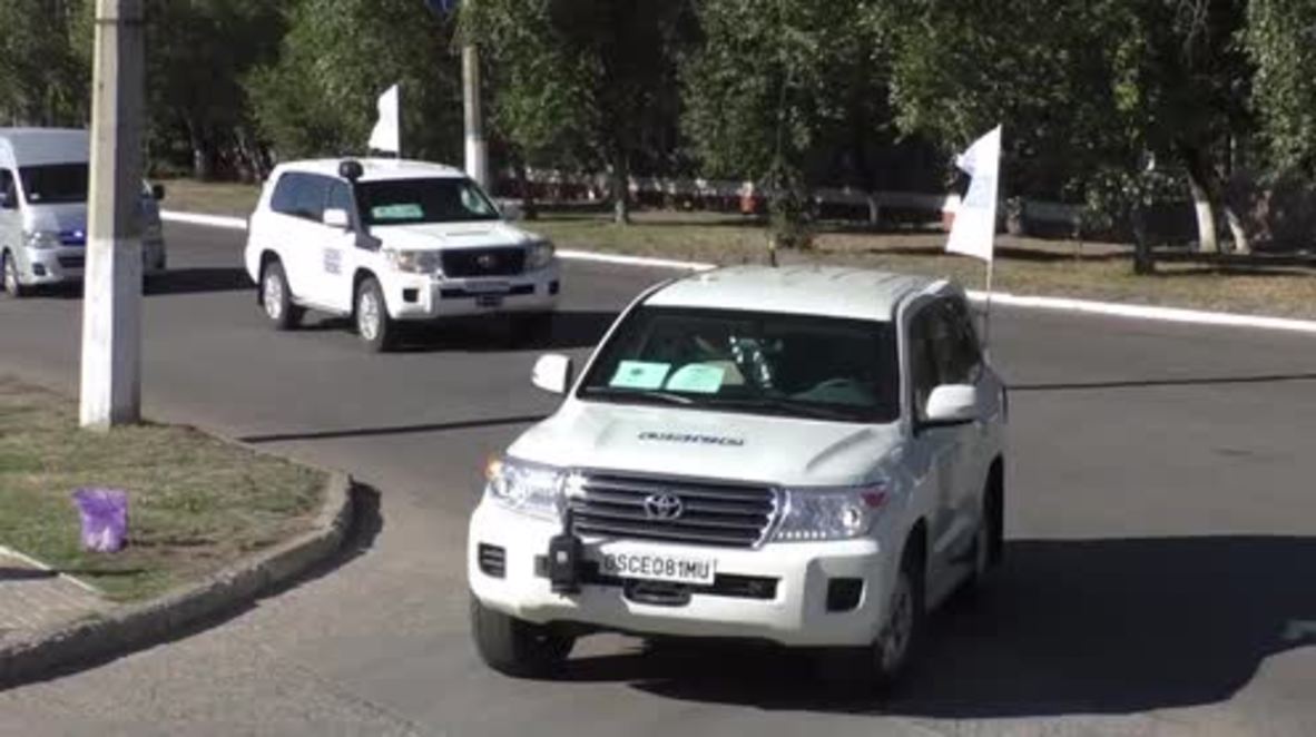 Ukraine: FMs Steinmeier and Ayrault arrive at OSCE base in Kramatorsk