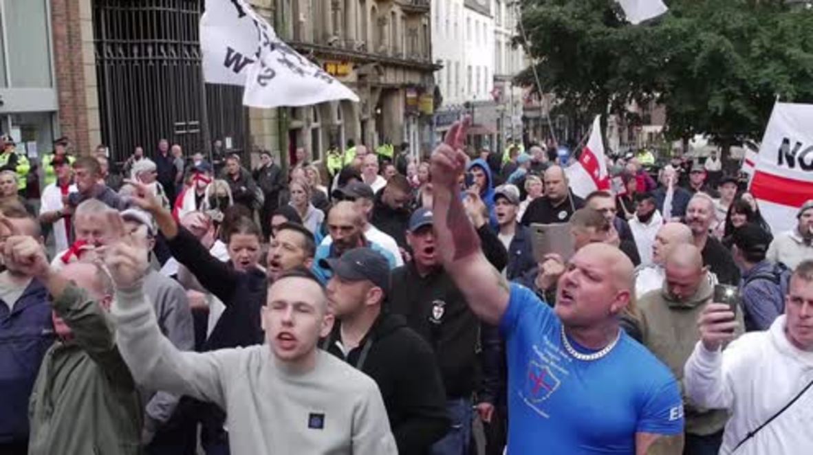 UK: Far-right EDL rally against 'Sharia law'… 'genital mutation' in Newcastle