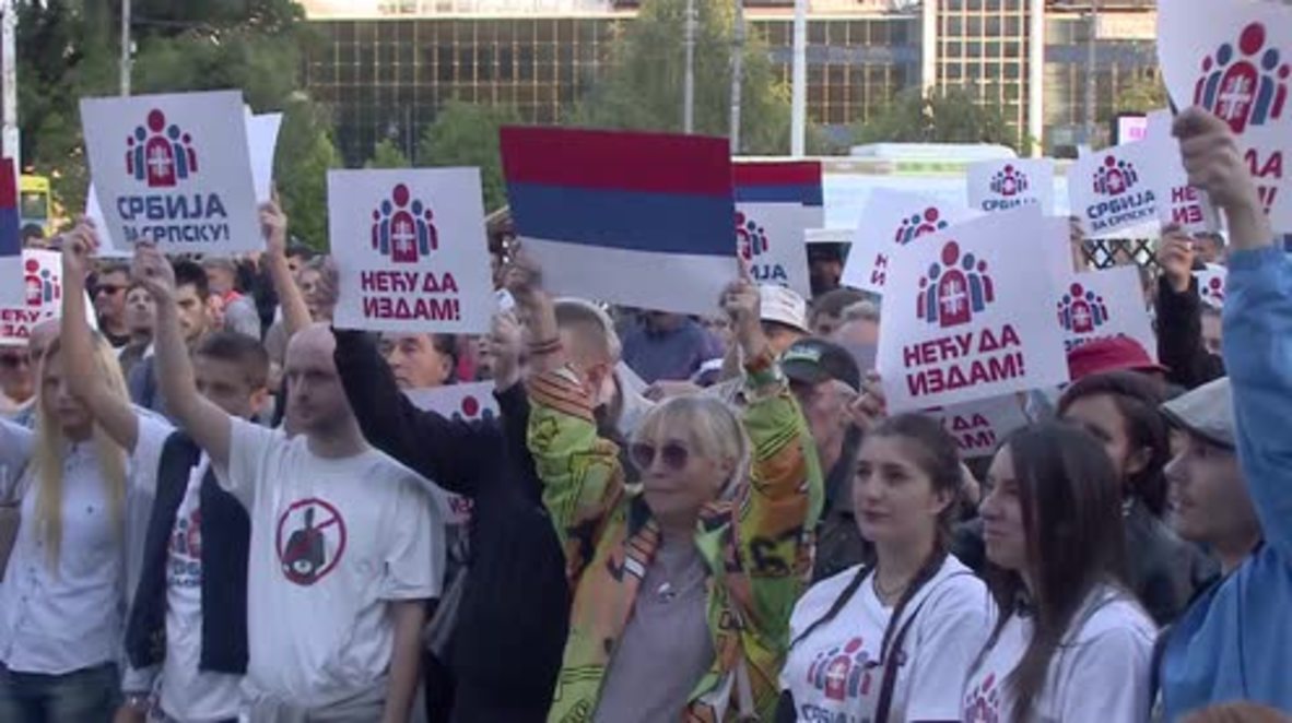 Serbia: Protesters rally in support for Republika Srpska ahead of statehood referendum