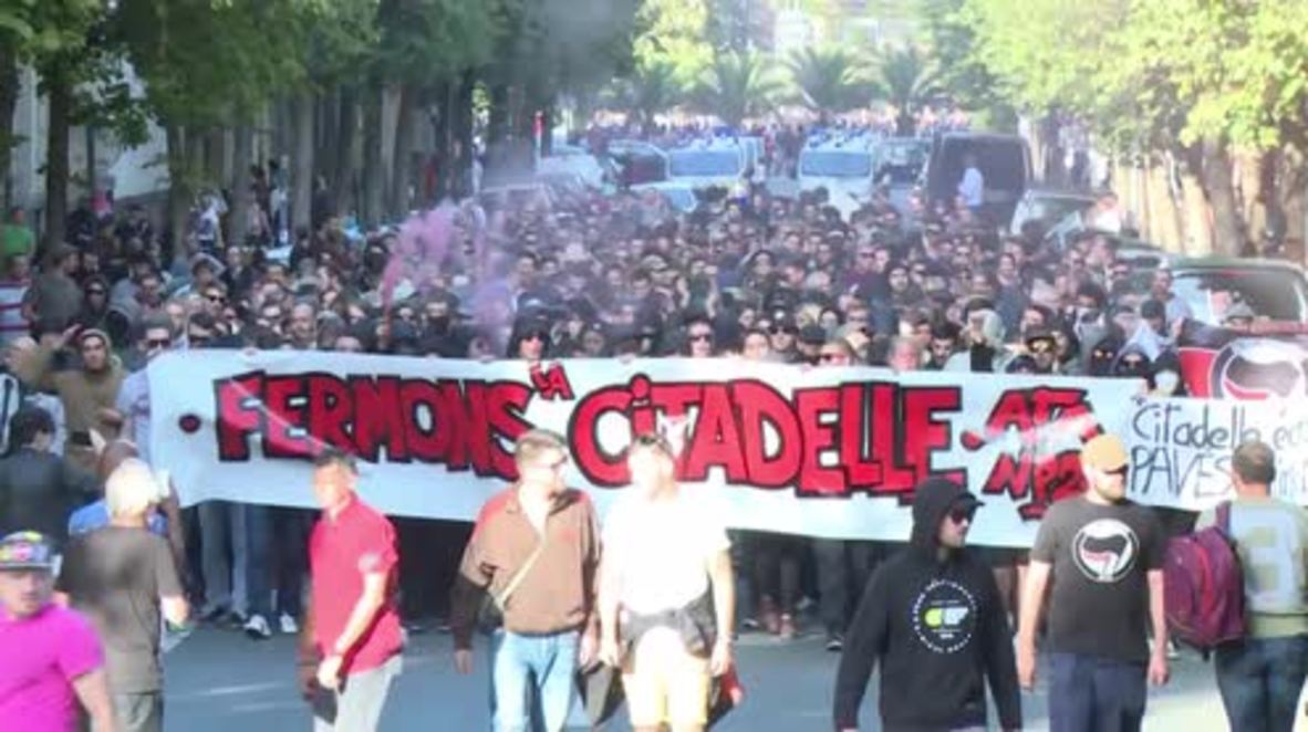 France: Hundreds protest opening of far-right bar in Lille