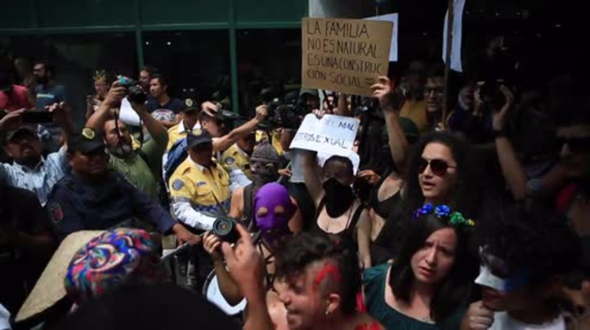 Mexico: Tens of thousands rally against same-sex marriage in Mexico City