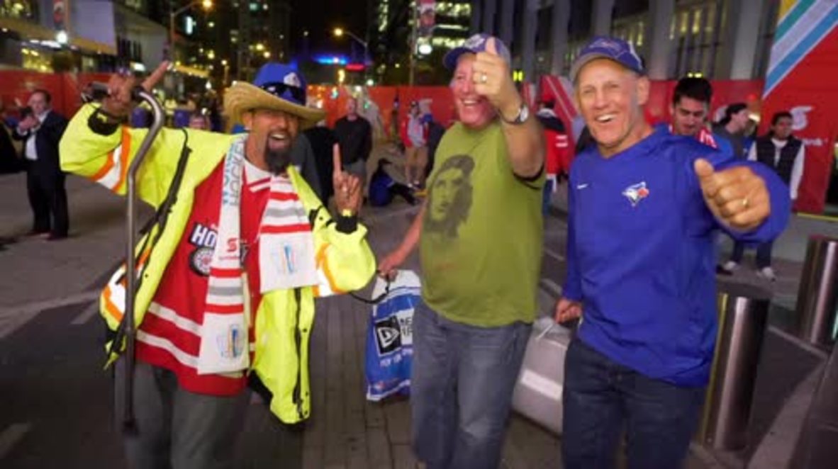 Canada: Fans celebrate as Canada take Game 1 of Hockey World Cup final