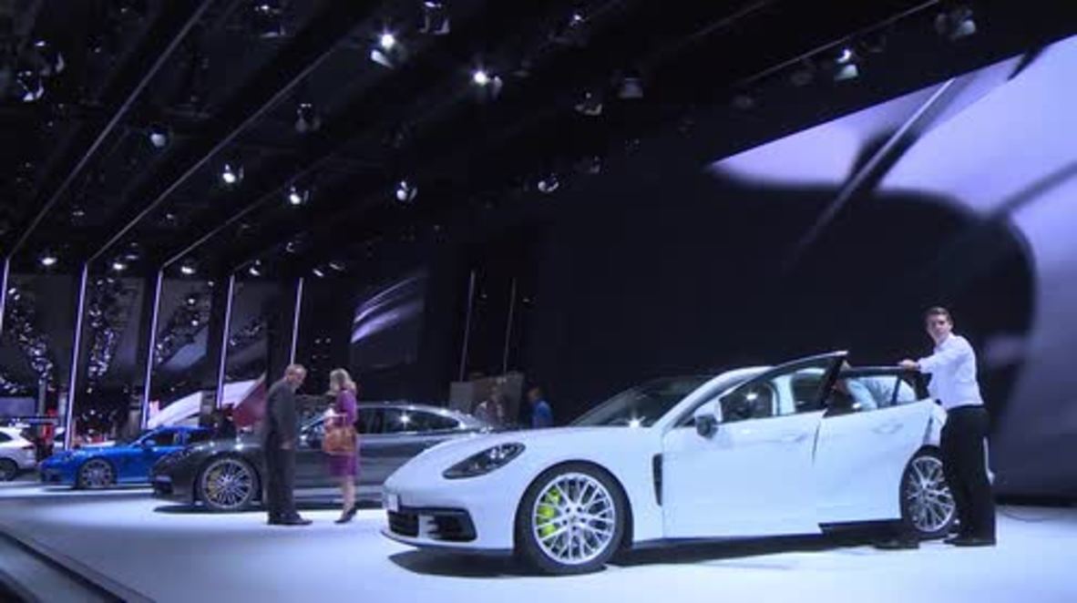France: Porsche display Panamera 4 E-Hybrid to audiences at Paris Motor Show