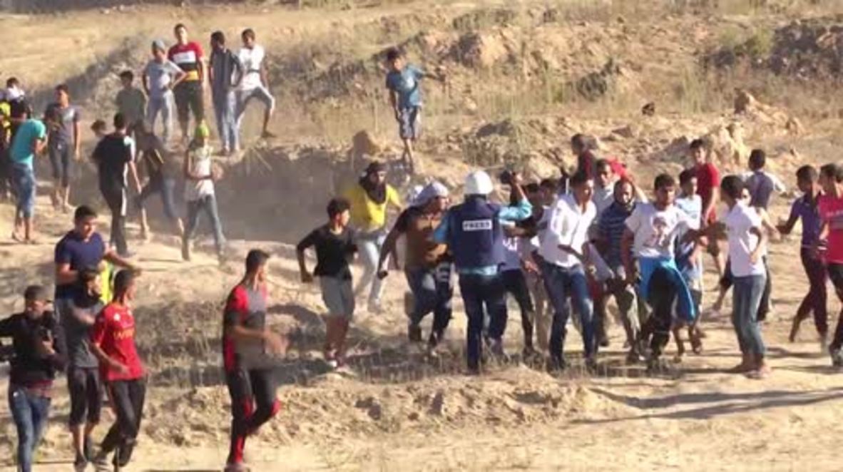 State of Palestine: IDF injures 3 Gazans as 'Day of Rage' coincides with Peres' funeral