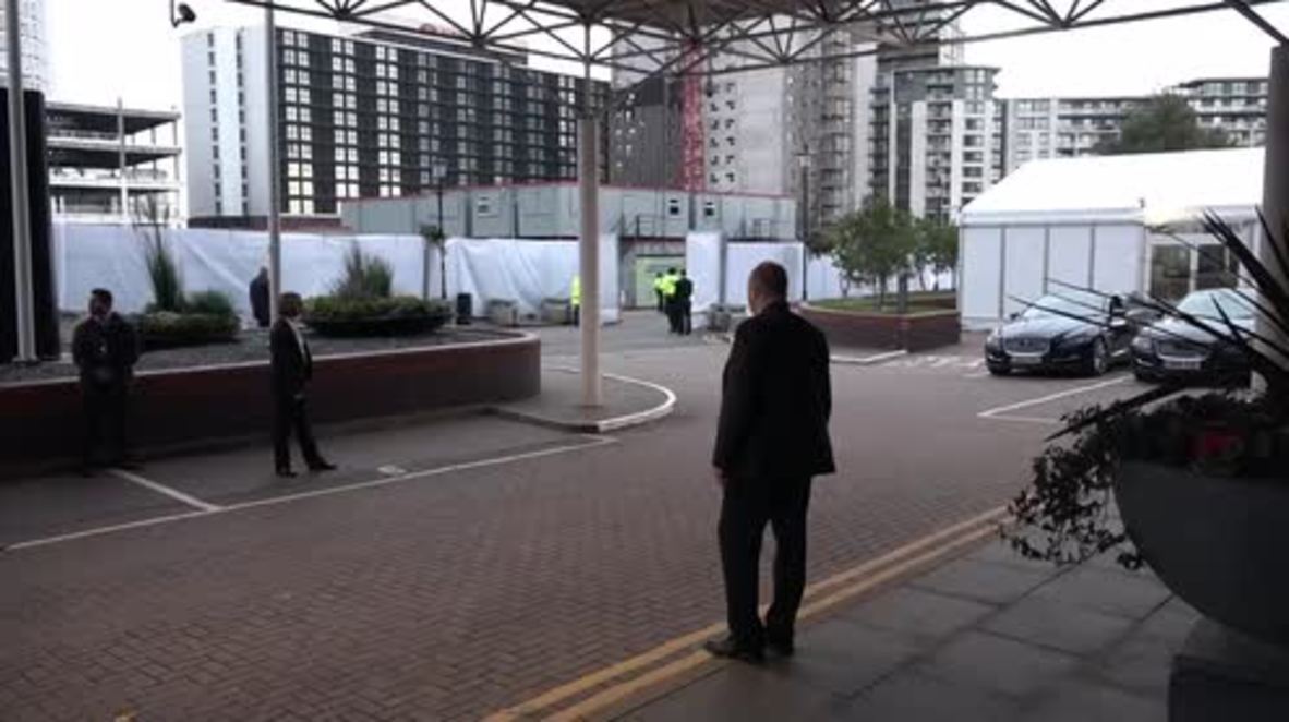 UK: PM Theresa May arrives in Birmingham for the Tory conference