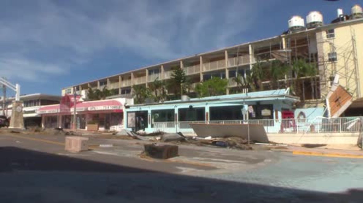 USA: Daytona Beach takes stock of destroyed buildings, businesses