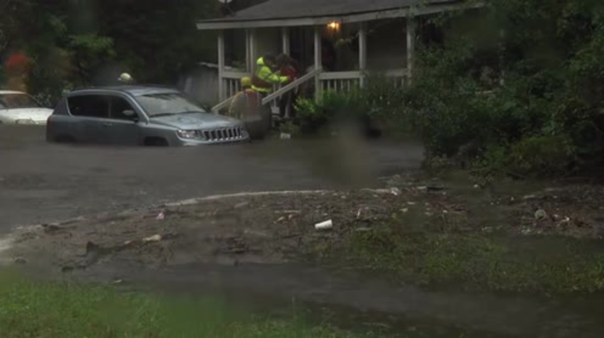 USA: National Guard rescues citizens affected by Hurricane Matthew flood