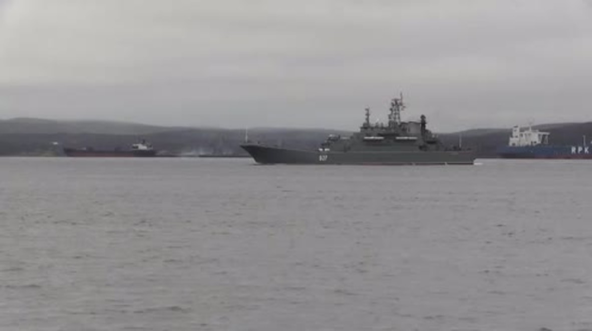 Russia: Northern Fleet's Arctic expedition conducts final drill on return voyage