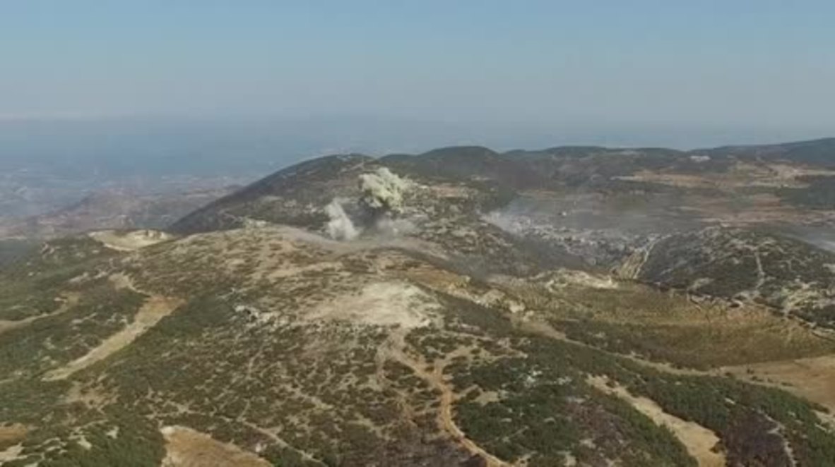 Syria: Drone captures airstrikes in N. Latakia as army beats back opposition